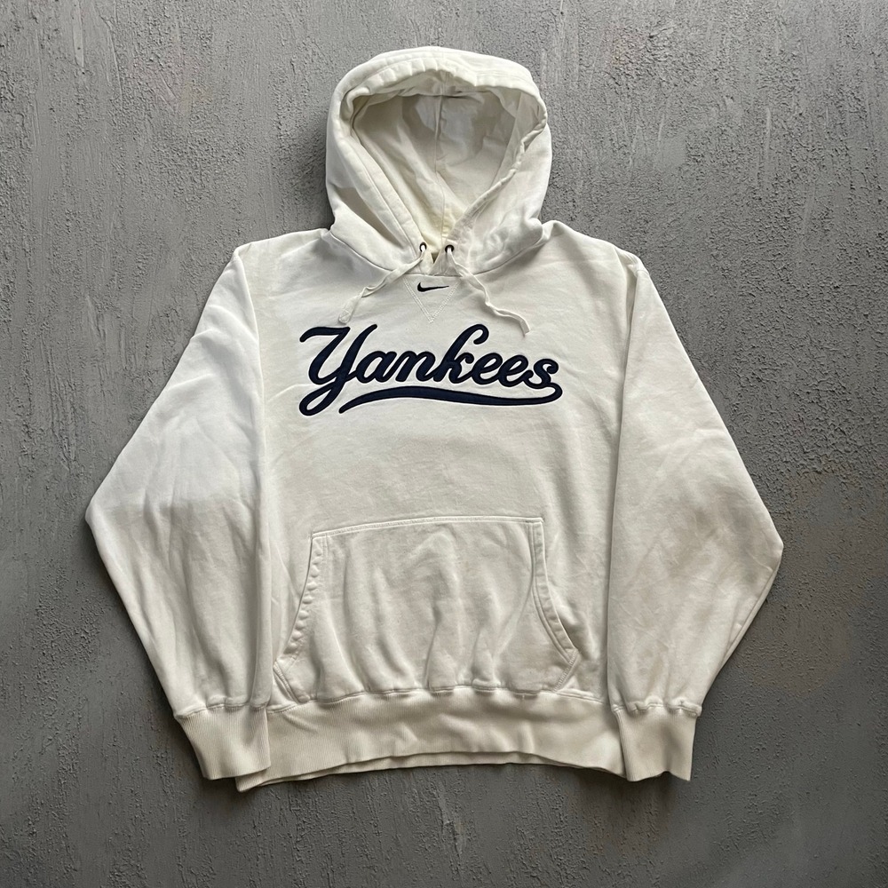 Nike‎ Yankees Hoodie Mens Large White 2000s Nike
